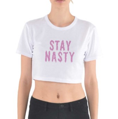 Stay Nasty Cotton Crop Top