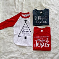 Christmas Mornings are for Magic & Jesus Toddler Long Sleeve Tshirt - Thumbnail 3