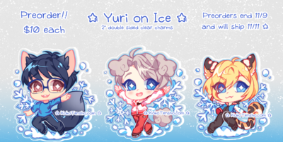 【YURI ON ICE】 2" Clear Double sided charms