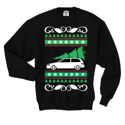 Honda civic ef wagon ugly christmas sweater - Thumbnail 4