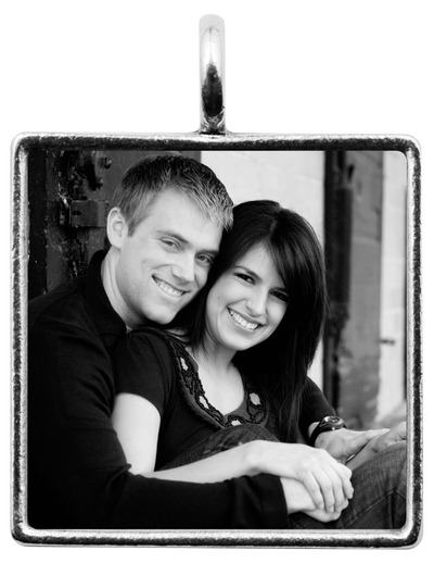 Large Square Heirloom Portrait Pendant