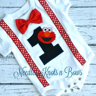 Boys 1st birthday shirt, elmo birthday shirt / onesie. boys 2nd birthday shirt - Thumbnail 5