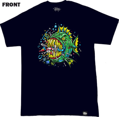 BAD FISH 100% cotton dark blue Tshirt