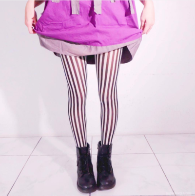 Piano Striped Tights