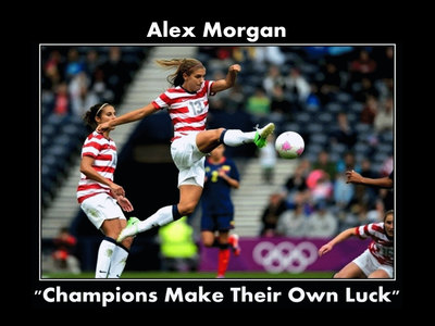 Inspirational Soccer Quote Poster #2 Daughter Wall Art Gift Alex Morgan Motivation Quote Poster Champions Luck