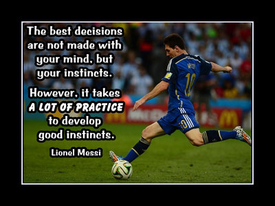 Inspirational Soccer Lionel Messi Quote Poster Wall Art Gift Soccer Wall Decor Motivation Quote Poster