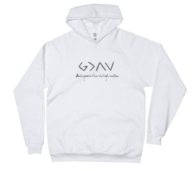 Unisex Fleece Cotton Hoodie "God is greater than the highs and lows" (Non-Organic Cotton)
