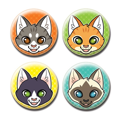 BUTTON / MAGNET : Cats