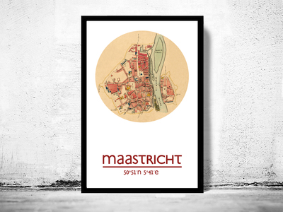 MAASTRICHT - city poster - city map poster print