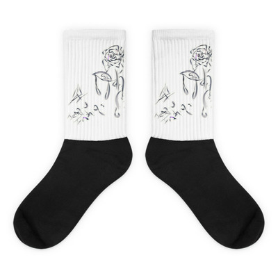 Black foot socks