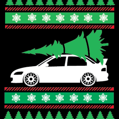 Mitsubishi evo 8/9 ugly christmas sweater - Thumbnail 1