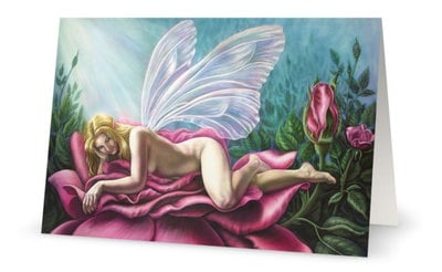 Rose Fairy Set of 10 5x7 Greeting Cards Thinking Of You