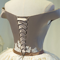 Charming A-line off shoulder lace short prom dress,homecoming dress - Thumbnail 4