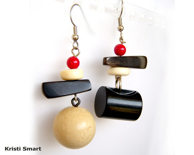 Mid century chunky modernist earrings