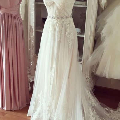 Sweetheart wedding dress, lace wedding dress, cheap wedding dress, cheap wedding gown, bridal wedding dress,w03 - Thumbnail 5