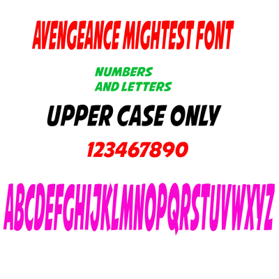 Avengeance font vinyl lettering outdoor sticker price per letter handmade decal name