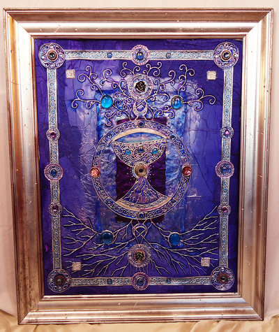 Grail in Blue, Purple, and Silver (large)