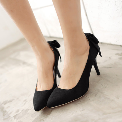 Aristocratic Style Pointed Shallow High-Heeled Shoes