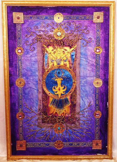 Stag Queen in Purple and Gold