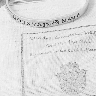 Mountain Mama Hand Stamped Bangle