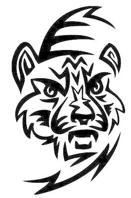 Tribal tiger outdoor vinyl handmade sticker decal wild animal
