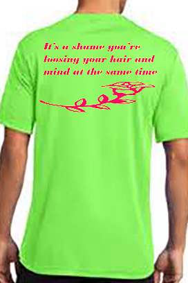 It's a shame you're loosing your hair and mind at the same time cotton t-shirt