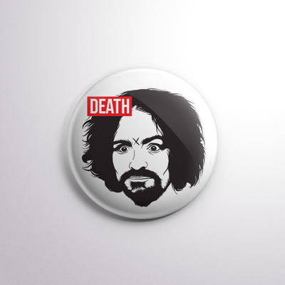 Death Magazine Charles Manson - 1" Pinback Button