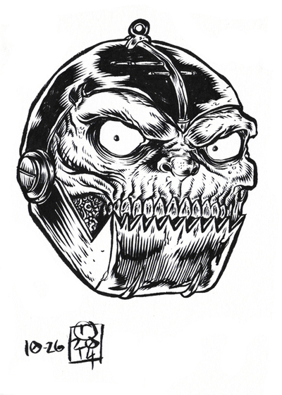 INKtober 2014 MadBalls original art 10-26