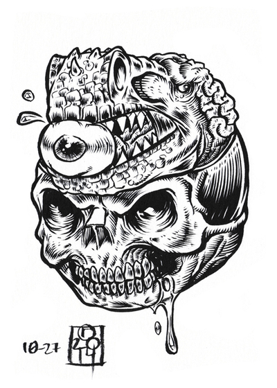 INKtober 2014 MadBalls original art 10-27