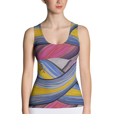 Michael David Art - Ambiguous Flow Womens Sublimation Cut & Sew Tank Top