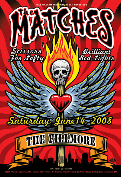 The Matches, Bill Graham Fillmore rock poster