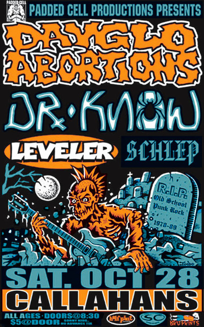 Dayglo Abortions 1997 screenprinted poster signed and numbered edition of 150