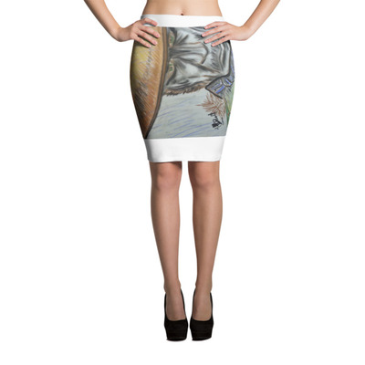 Michael David Art - In November Rain Pencil Skirt