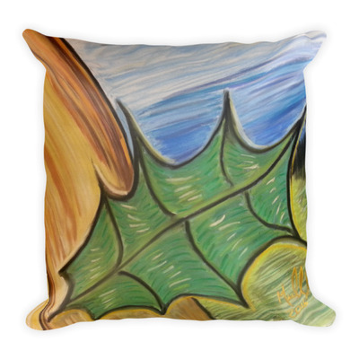 Michael David Art - Leaf and Tree Square Pillow