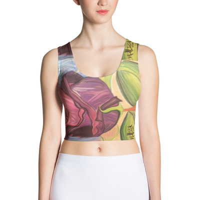 The Rose Crop Top by Michael David Art