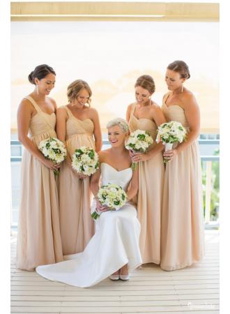 One-shoulder bridesmaid dress,A-line bridesmaid dresses, chiffon bridesmaid dress,Everlasting bridesmaid dresses, BDS00041