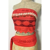 P400 moana costume movie cosplay princess SHELLS corset skirt belt custom made - Thumbnail 2