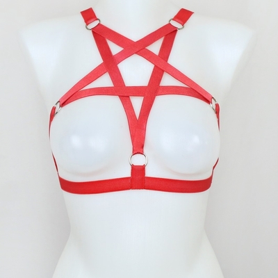 All red dolly pentagram harness - Thumbnail 1