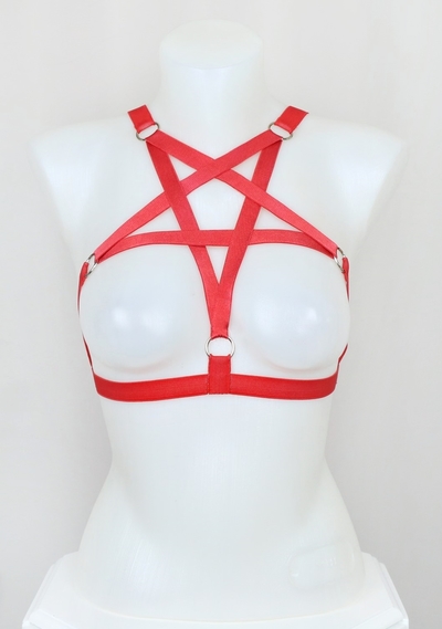 All Red Dolly Pentagram Harness