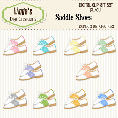 Saddle Shoes (Clip Art Set)
