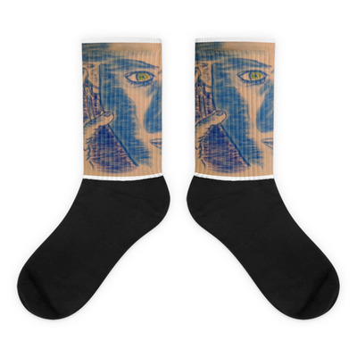 Nights - Michael David Blue Series- Black foot socks