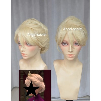 wg42 movie Frozen Elsa Custom Wig Cosplay Costume Snow Queen Anime