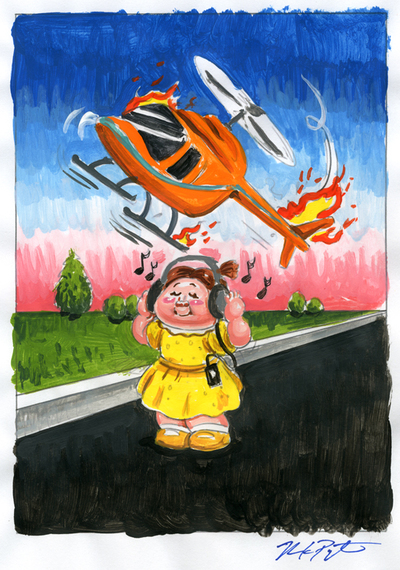 HARRIET Headphones / Loud LUCY Color Rough - Garbage Pail Kids 2017 Adam-geddon