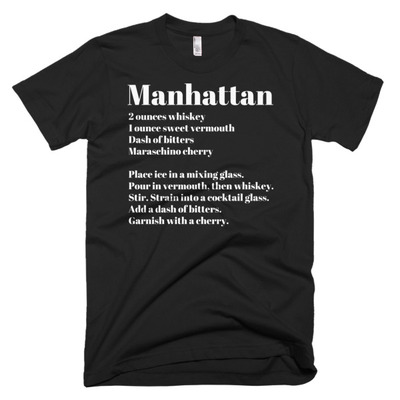 Manhattan Drink Recipe Short sleeve men's t-shirt