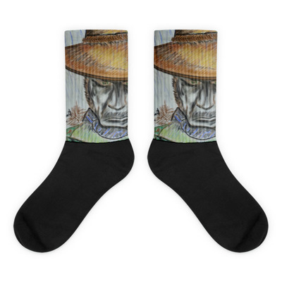 In November Rain Black foot socks by Michael David