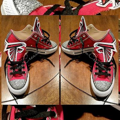 Adult Low-Top Custom Falcons Converse (Size 4-9)