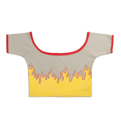 FLAME CROP TOP BEIGE