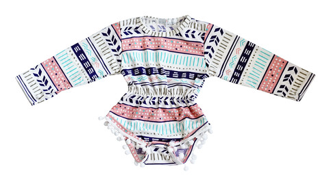Brynlee Pom Pom Romper