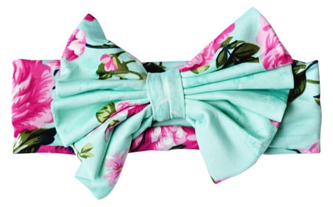 Sweet Mint Messy Bow Headwrap