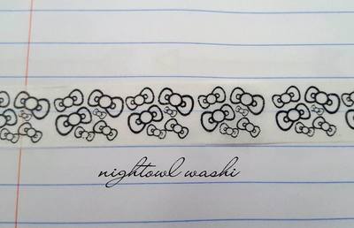 Black and White Bows Washi